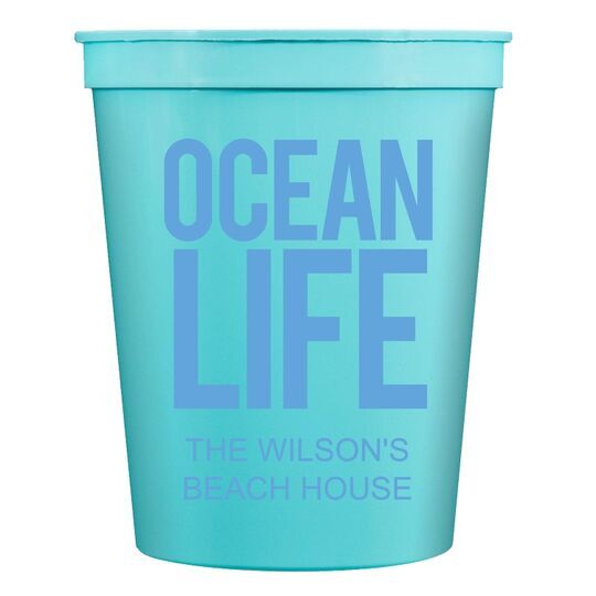 Ocean Life Stadium Cups